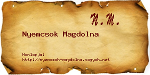 Nyemcsok Magdolna névjegykártya