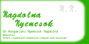 magdolna nyemcsok business card